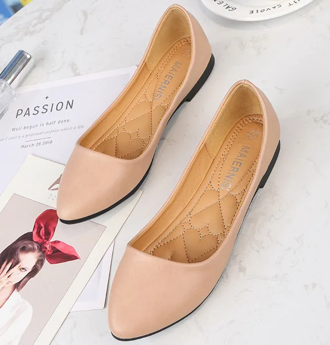 

Popular big size flat shoes for women slip-on sexy ladies classic flat shoes women casual loafers flat shoes, Picture color