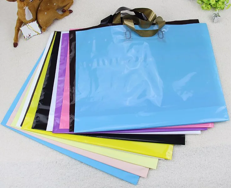 

shopping bag custom logo plastic bag with handle, Customized color