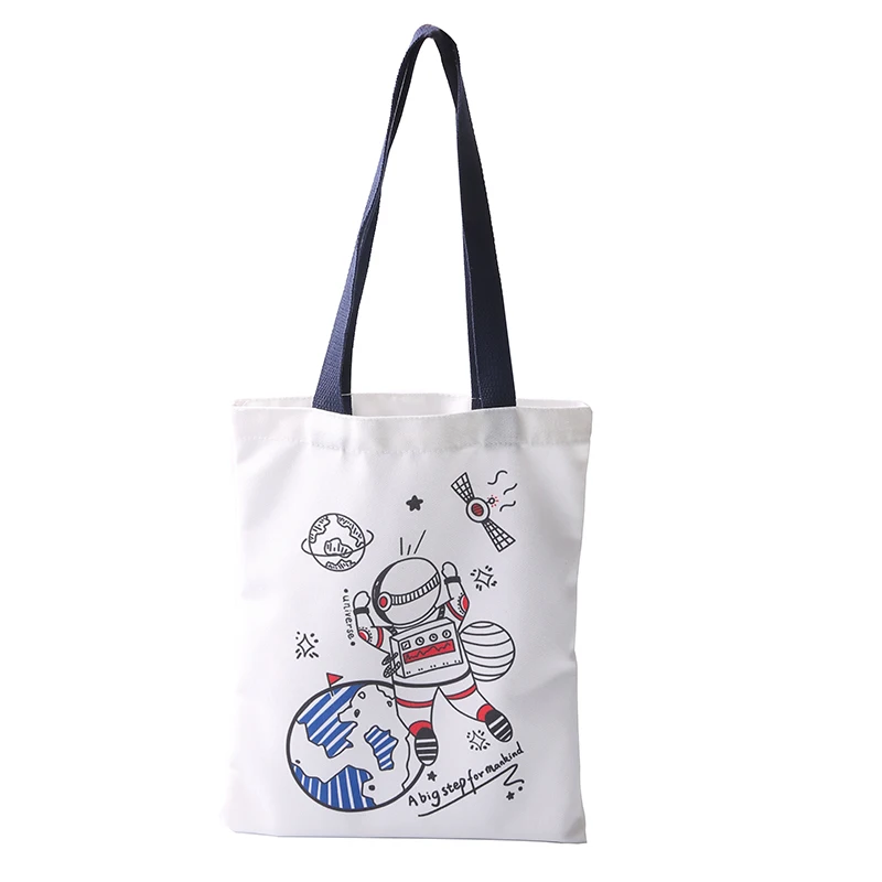 

Foldable personalized printed korean organic eco cute canvas tote bag in stock
