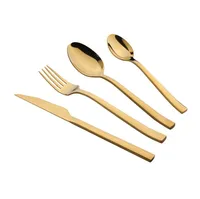 

Gold Plated Flatware Set Restaurant Stainless Steel Cutlery Set