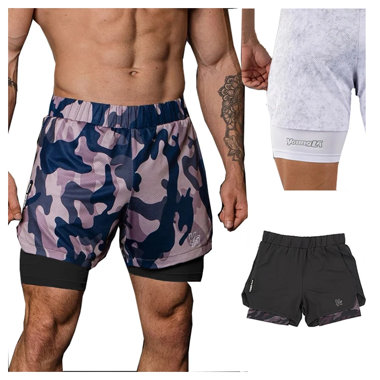 

Baisheng 2021 Wholesale Mens Mesh 2 In One Short Pants Men's Shorts