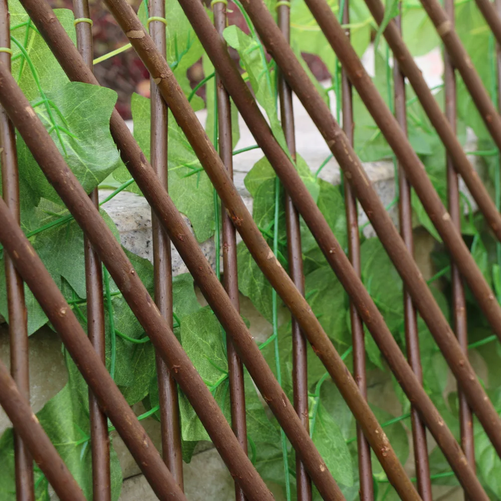 
1.2M Can stretch artificial garden plant fence Wholesale green ivy trellis artificial fence 