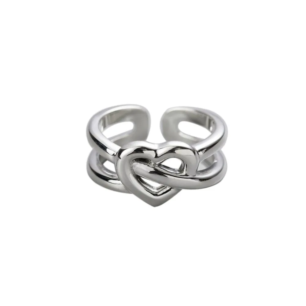 

YJZ060 Latest Design silver jewelry 925 sterling silver heart shape adjustable ring