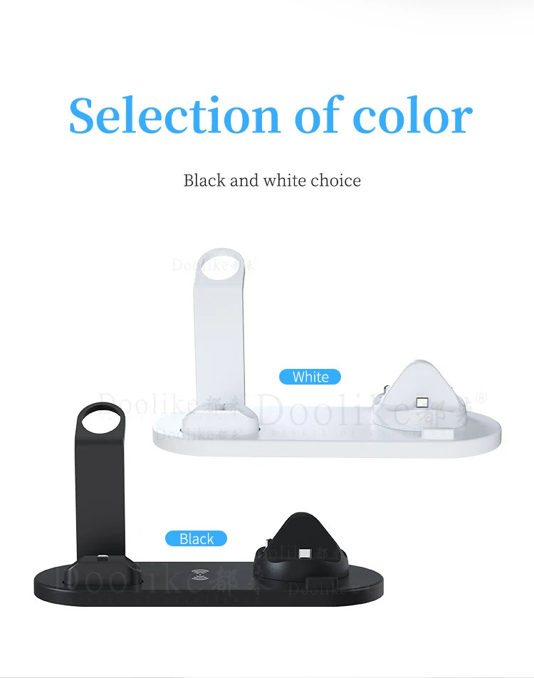 10W 4 in 1 wireless charger,mobile phone charging dock station / watch charging stand / headphone charging base for AirPods Pro