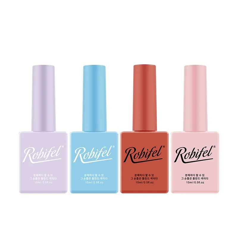 

Robifel Hot Sale Free Sample Private Label Wholesale Color Soak Off Uv Gel Nail Polish