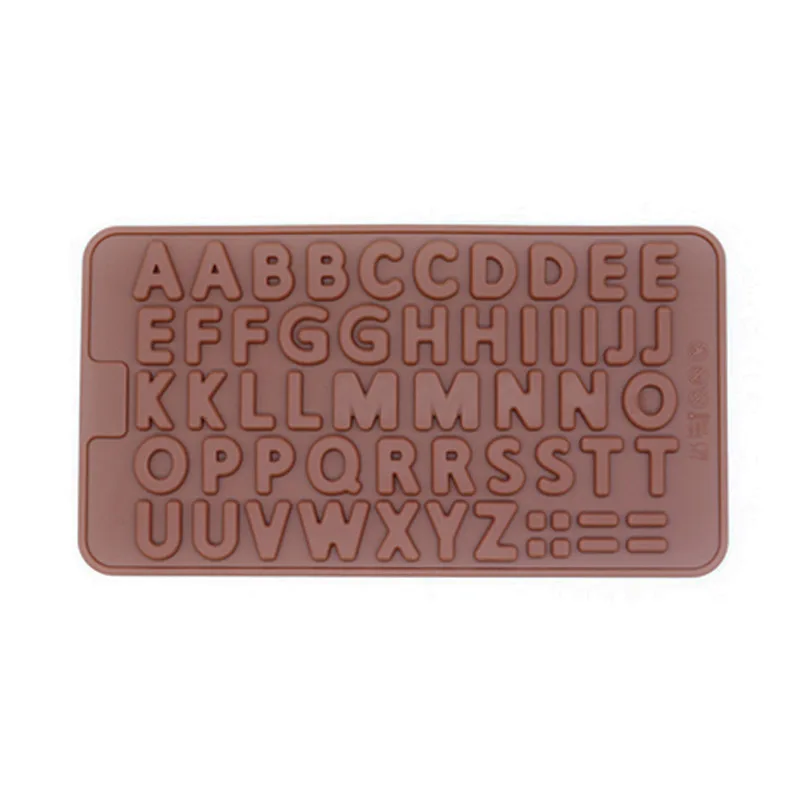 

2021 Hot Christmas DIY 26 alphabet English Silicone Letter Chocolate Mold