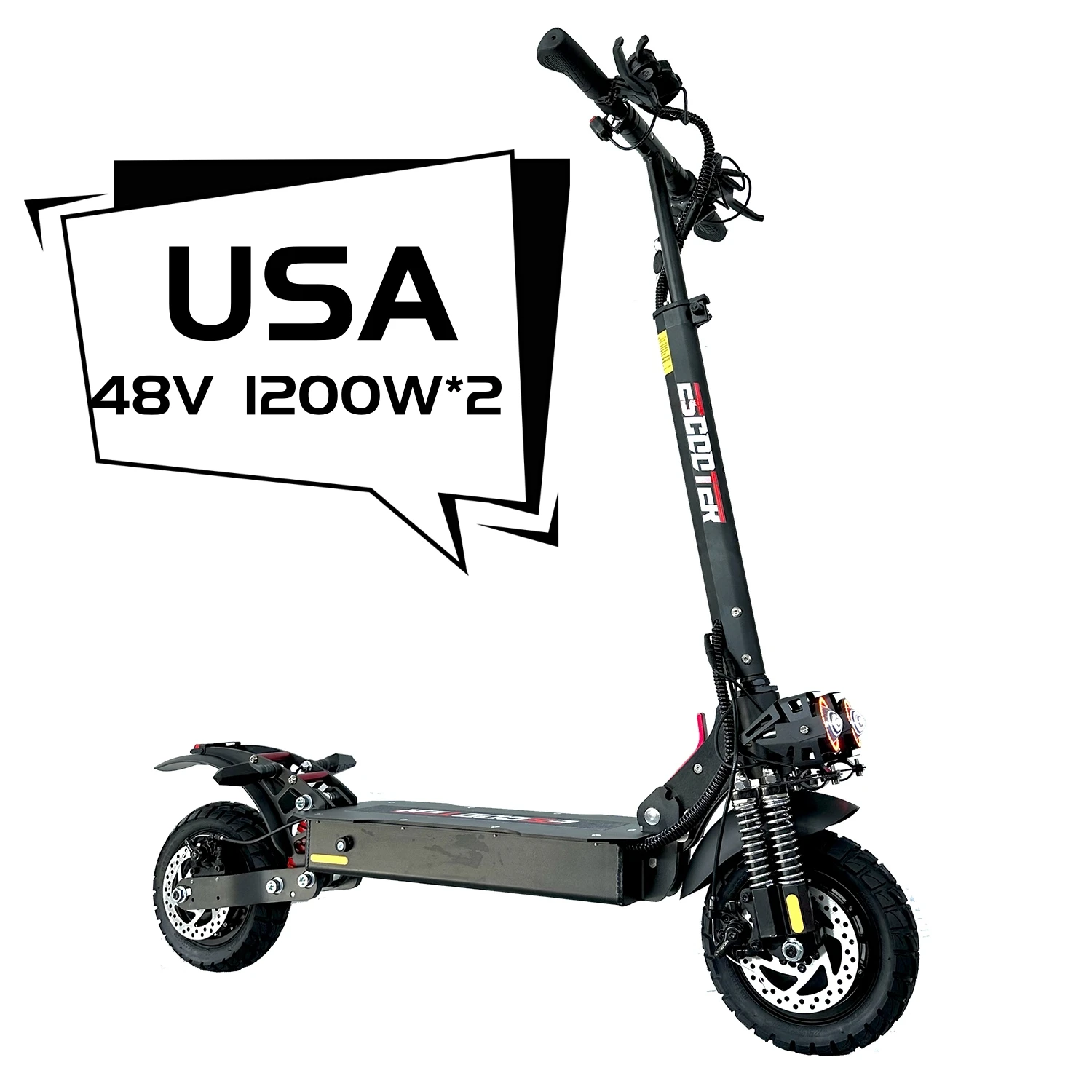 

USA 10 Inch Tire Electric Scooters 2400w 48V Powerful Escooter max climbing For Adults max speed 55KM/H