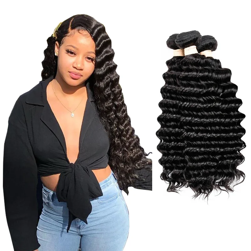 

Wholesale unprocessed 100 virgin Brazilian deep wave human hair weave, cuticle aligned deep wave human hair vendors