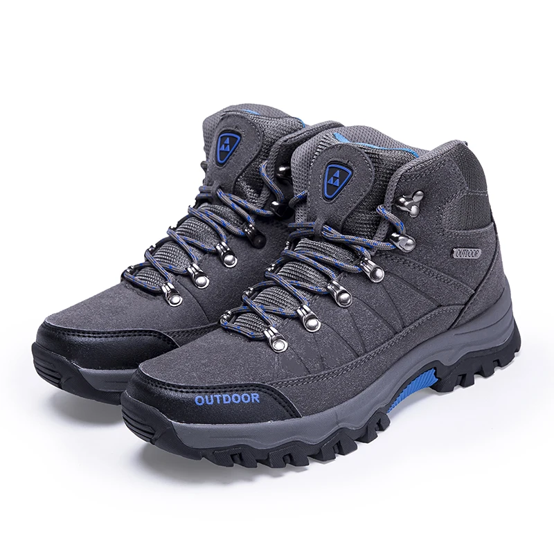 
Factory Wholesale Outdoor Leather High Heel Fashion Winter Trekking Climbing Ankle Boots Hiking Shoes For Men 