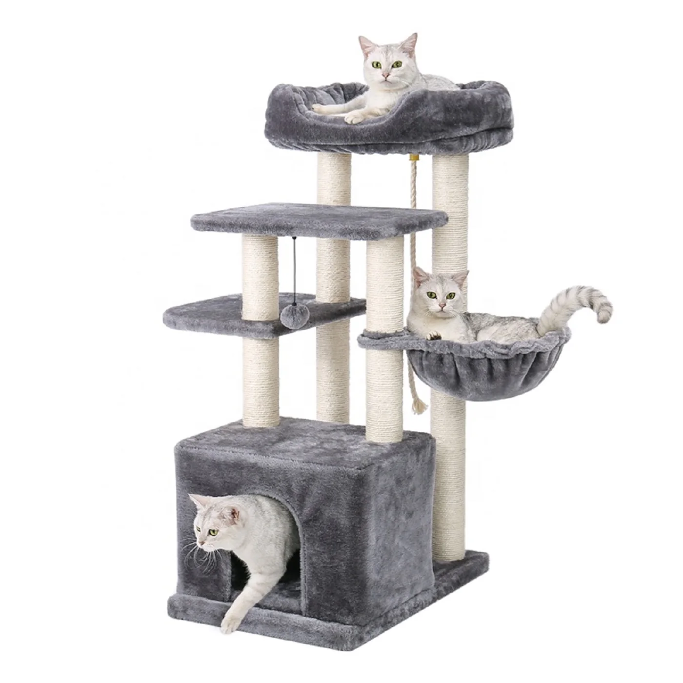 

Canada Warehouse Modern Cat Tree Condo Tower With Scratching Post Spacious Perch Hammock
