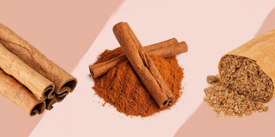 A beautiful close-up of different cinnamon sticks on a wooden surface