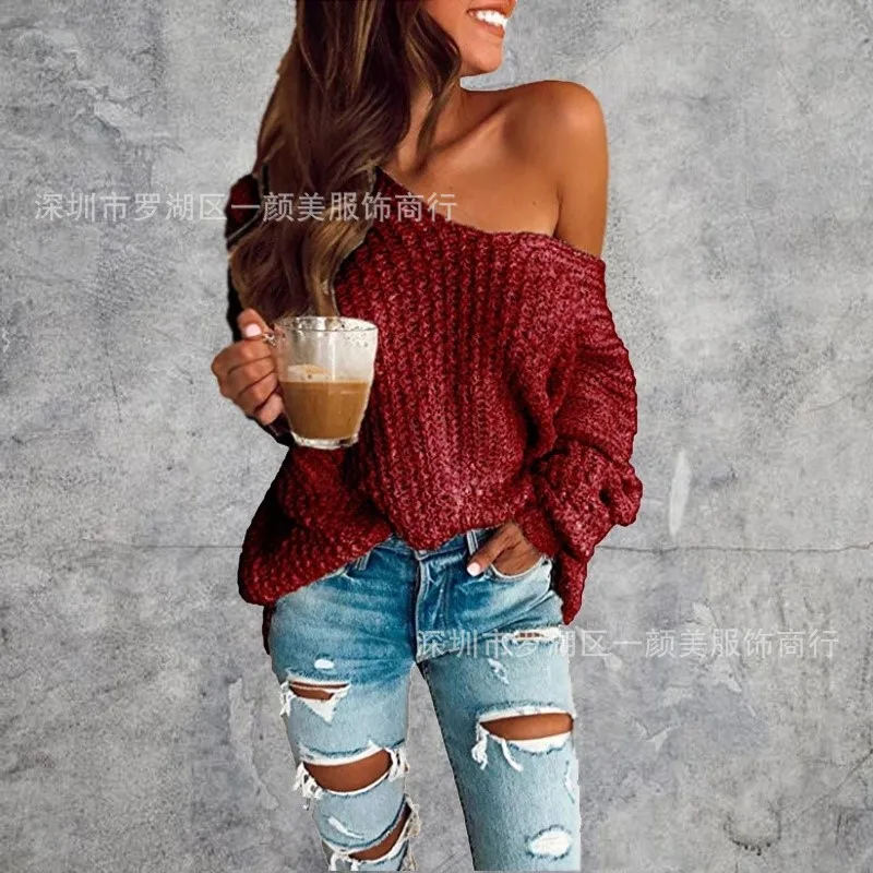 
LO-20101101 Custom Sweater Manufacturer Women Sweater Knit Sweaters 