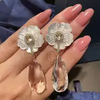 

CM-Xinyee Korean fashion new design crystal earrings 2019 evening banquet earrings sparkling earrings