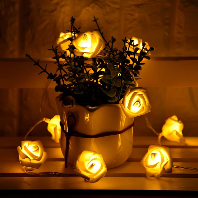 Holiday Outdoor Christmas Decorative House Decoration String Light, Wedding Rose Lamp