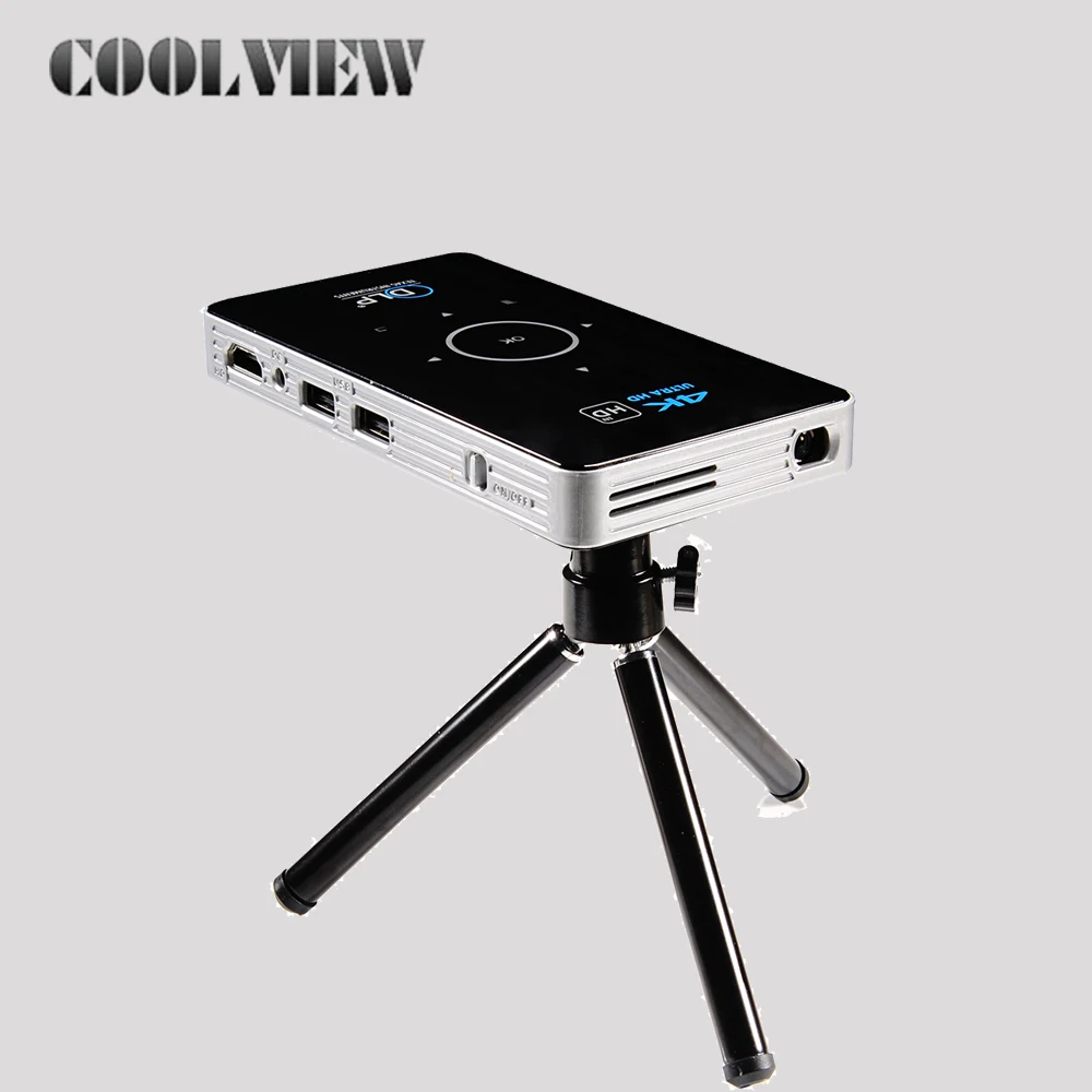 

BT WIFI Android brightness mini portable smart pocket cubic cinema video DLP home projector with speaker