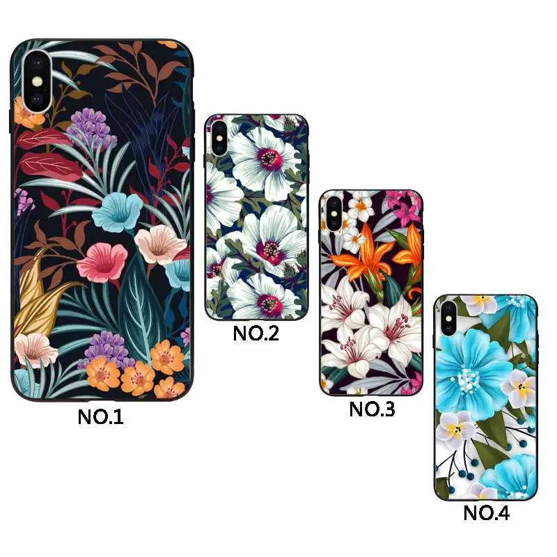 

Beautiful flower hot selling phone case for iphone 12, Black