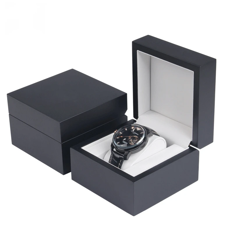 

Factory spot new luxury wooden packaging boxes watch watches automatic men luxury box wood watch box, Black