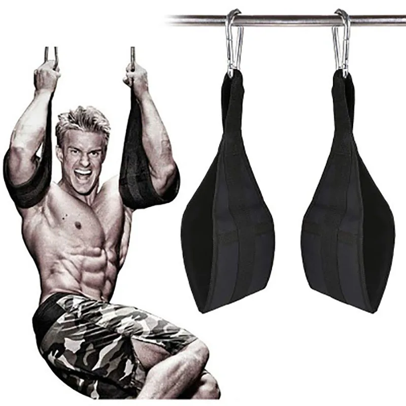 

Wholesale adult home fitness equipment abdominal muscle training belt cantilever belt horizontal bar pull-up suspension belt, Black