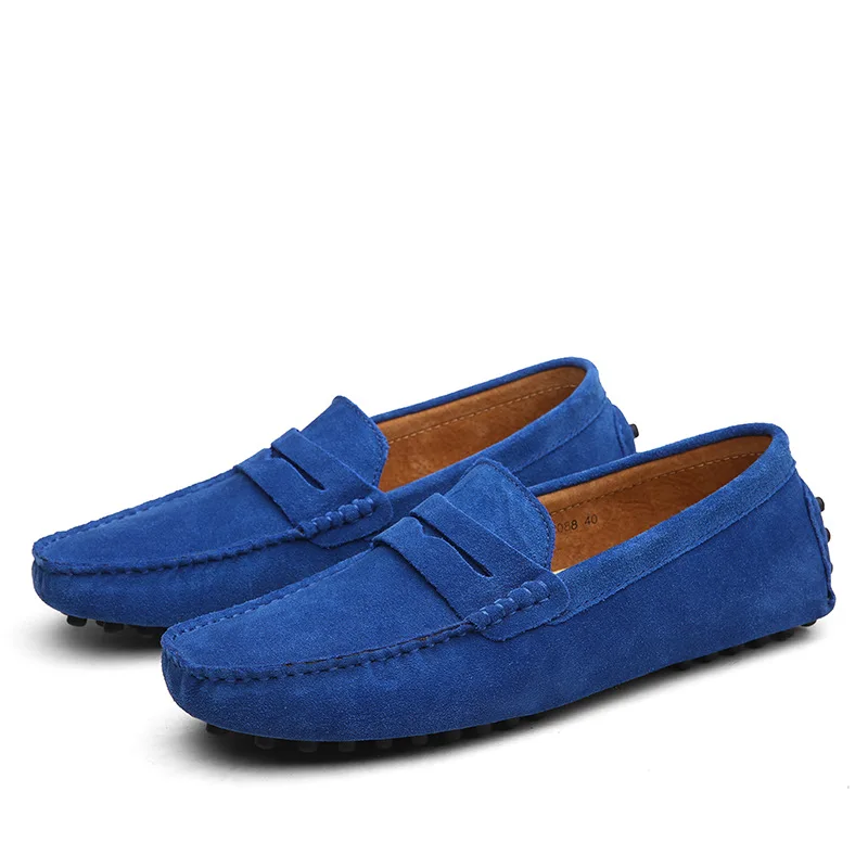 

Factory hot sale Cow Suede Shoes Slip Loafers Men's Moccasins Shoes Italian Designer Shoes