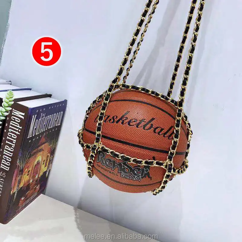 

Leshiny Designer Unique Basketball Bags Purse Chain Handbag with snake chain basketball totes handbags for boys*girls