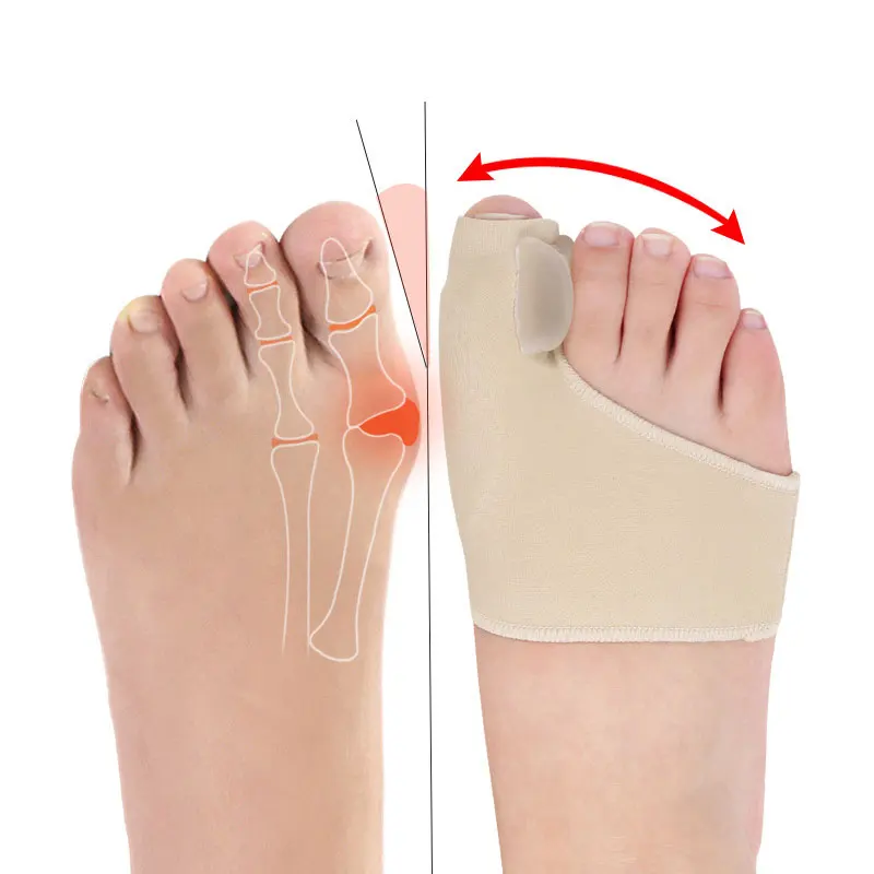 

2020 hot sales Nylon+silicone corrector bunion protector Valgus orthosis toe separator