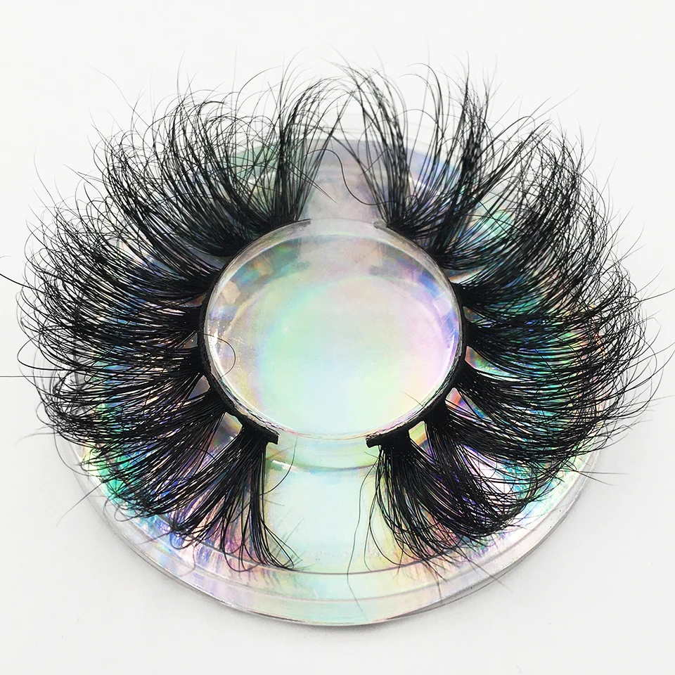 

Newest Real Mink Lashes 2021 Custom Logo Printed Eyelash Packaging Messy Natural Mink Wholesale Eyelashes