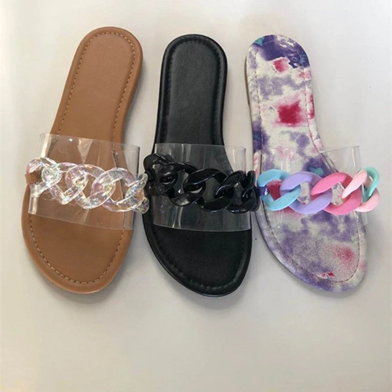 

KX-1889 Most popular ladies luxury outdoor beach slippers PVC flats footwear heels shoes women sandal