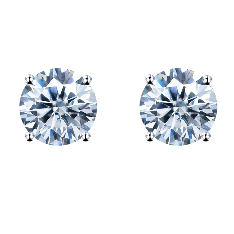 

Dropshipping Cheap 925 Sterling Silver VVS Blue Colored GRA Certificate Moissanite Earrings Stud