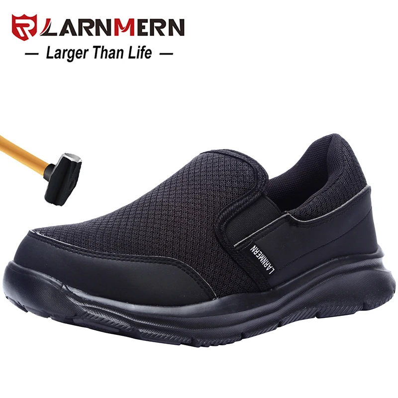 

LARNMERN Women's Work Safety Shoes Steel Toe Lightweight Breathable Anti-smashing Waterproof Non-slip Construction Sneaker