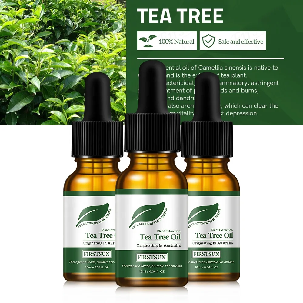 

100% Natural Tea Tree Oil for Stress Free Fade-Out Acne Scars Pure Tea Tree Oil Organic Extract Tea Tree Aroma Essential Oil