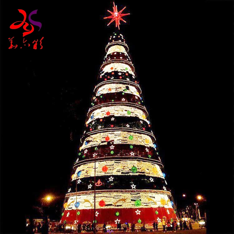 2020 Newest Outdoor commercial giant Christmas tree shopping center lighted icicle style outdoor large Christmas