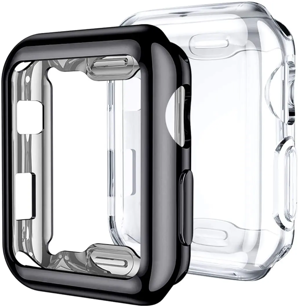 

38mm Case Compatible for Apple Watch Screen Protector, Full Protective Case TPU HD Ultra-Thin Cover Compatible for iWatch 1 2 3, Multi colors