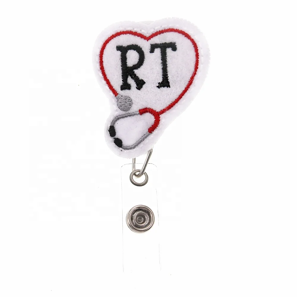 

Cheap Heart Shape RT Stethoscope Felt ID Badge Holder Reel For Nurse Accessories, Various, as your choice