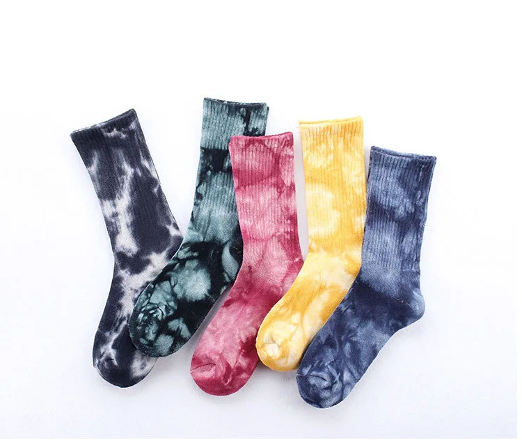 

Custom logo designer cotton tie dye men crew socks in manufacturer, Custom color