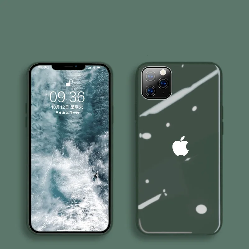 New Arrival Liquid Silico + Shockproof Tempered Glass Phone Case for 2019 iPhone 11, Pro, Pro Max 5.8, 6.1, 6.5 MC-022