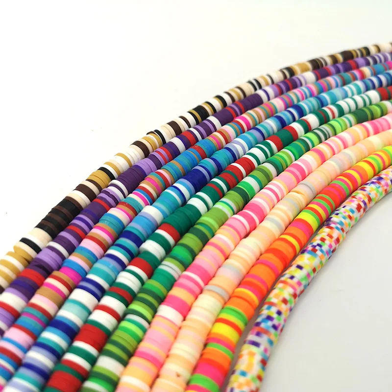 

Multicolor 6mm 330pcs Handmade Polymer Clay Beads Round Colorful Clay Disc Spacer Beads Bulk for Necklace Jewelry Making