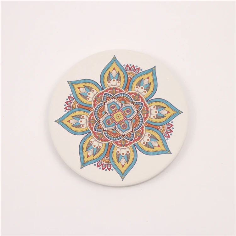 
2020 Custom Home Decoration Durable Water Absorbent Cork Round Ceramic Cup Coasters 