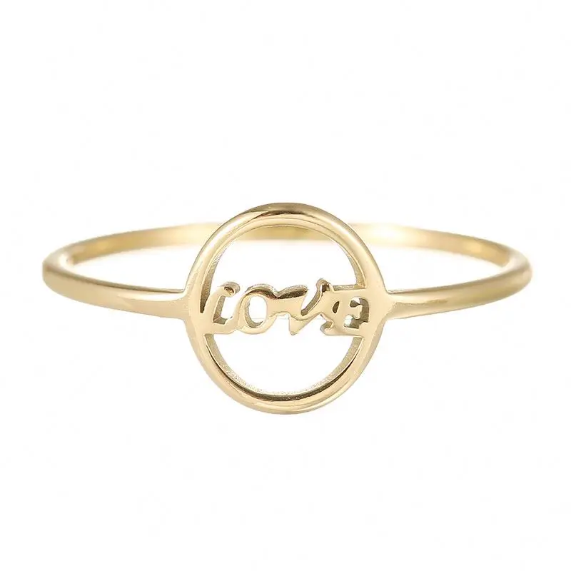 

Fashion Letters Name Engraved Silver Custom Personalized Stainless Steel Ring