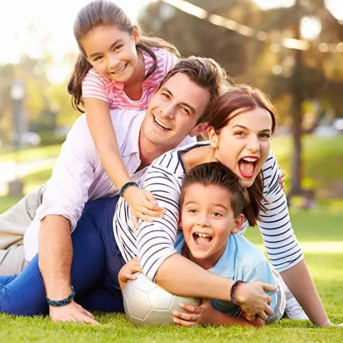 Happy family in canada