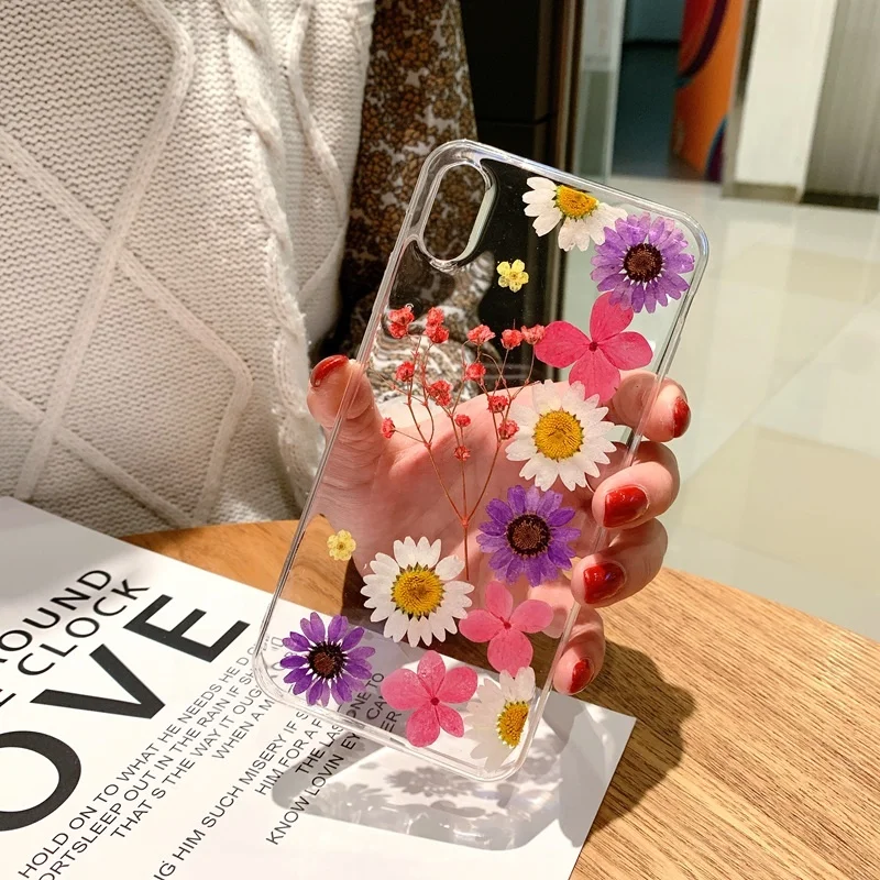 

DIY Transparent Soft TPU Natural Epoxy Pressed Fruit and Flower Case
