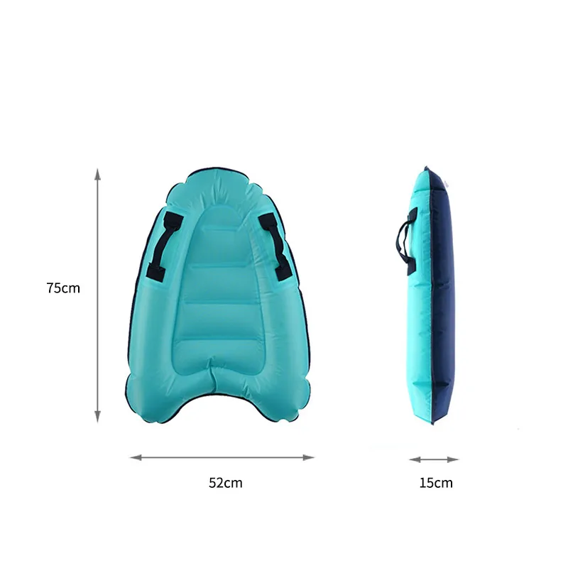 

Factory price direct selling inflatable surfboard with nylon double handle large buoyancy stability polyester bed, Customized color