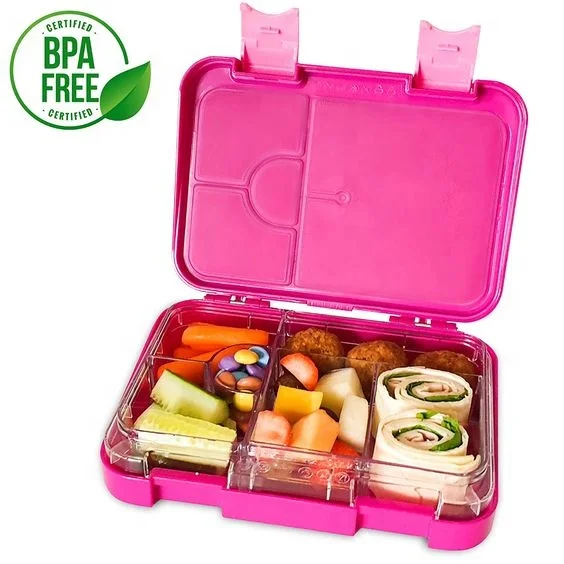 

Reusable air tight sealed food container BPA free Microwave safe insulated leakproof compartment plastic kids bento lunch box, Customized