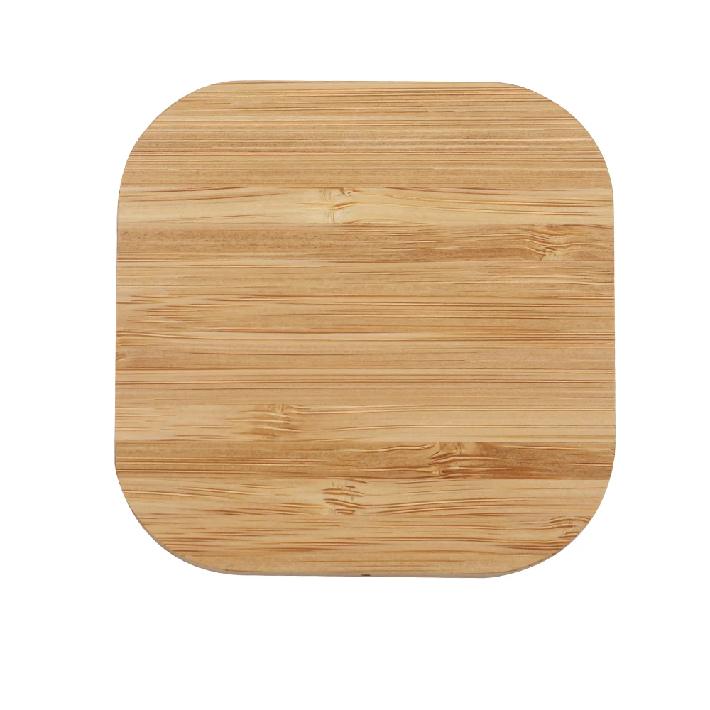 

square 10w wooden and bamboo wireless charger for mobile phone no cycle