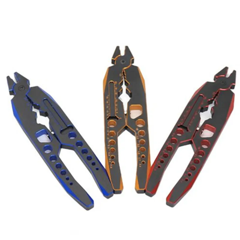 

Multifunctional Aluminum Shock Shaft Pliers Wrench for Shock Disassembly RC Car Spare Parts, Black-gold and black-red