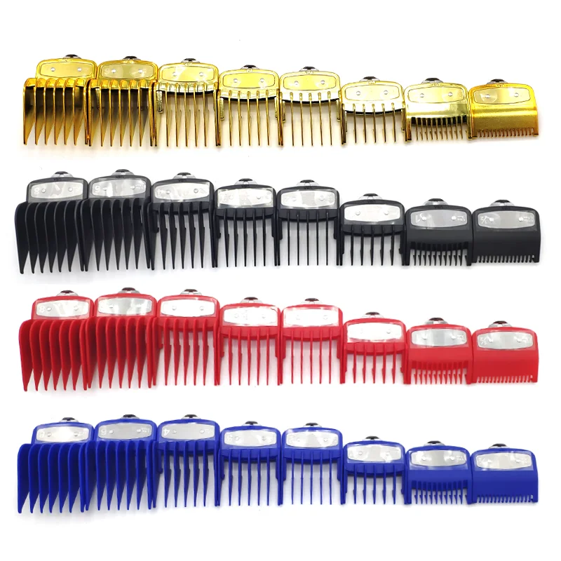 

MJ Solid Color 8Pcs/Set Premium Hair Clipper Cutting Guide Comb Guards Kit Barber Salon Hair Tools, Optional