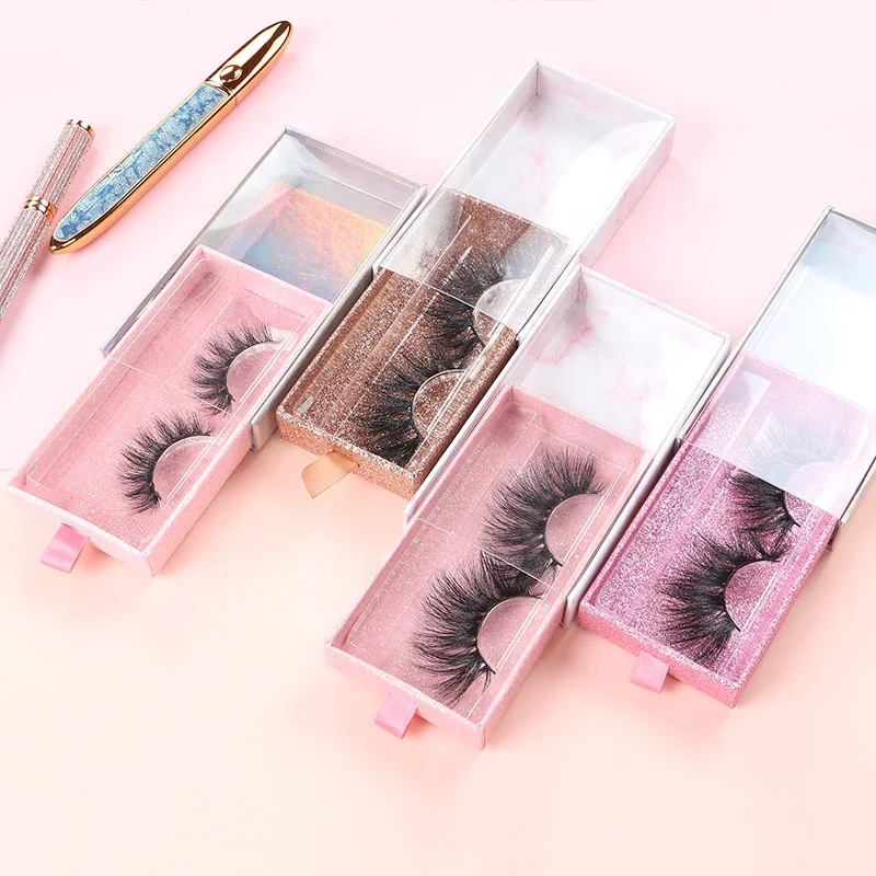 

3d 25mm magnetic eyelashes wholesale vendor customized box packaging logo other false eyelash full strip 100% real mink lashes, Black