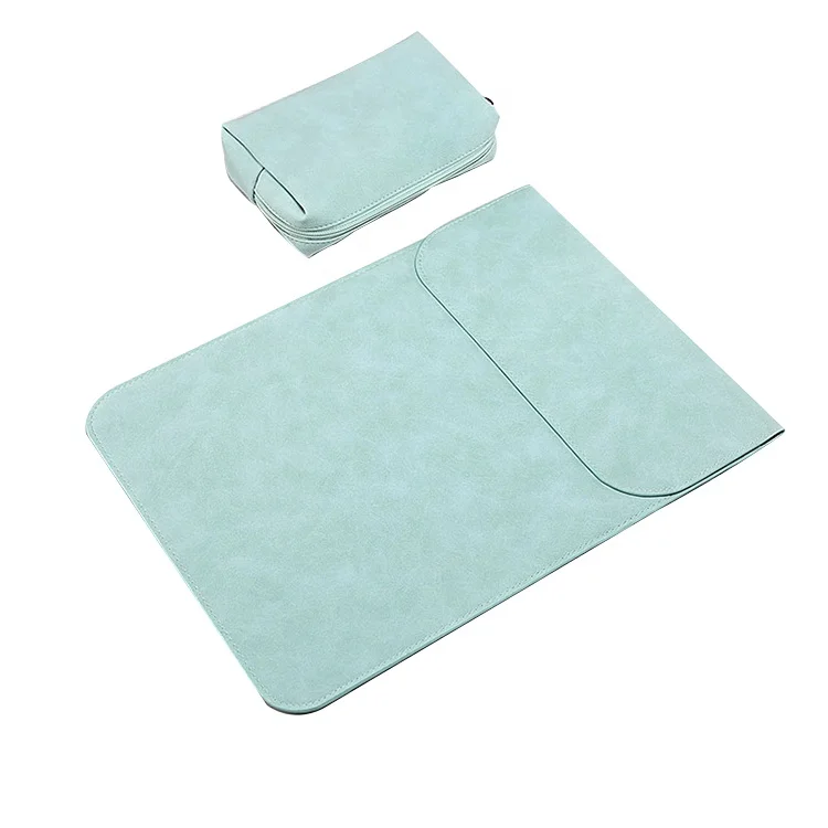 

hot selling simple business leather laptop bag with stoage case