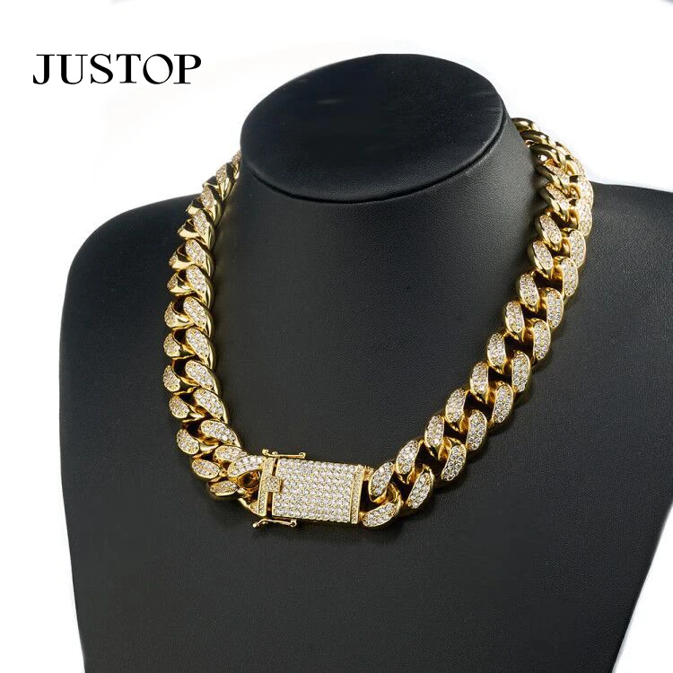 

Wholesale New Heavy Cuban Link Pvd 14k Real Gold Hip Hop Chain Necklace