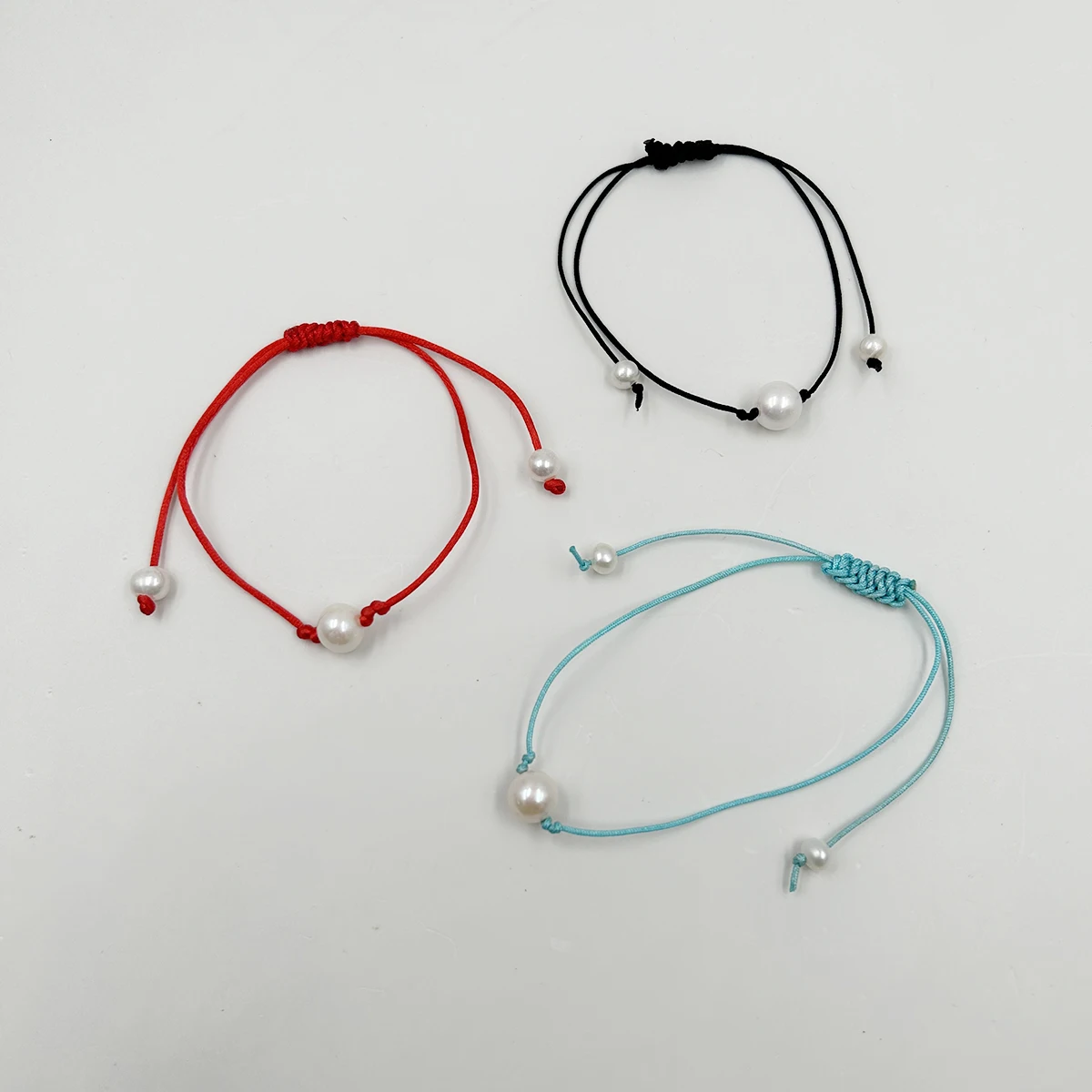 8 mm 100% Nature Freshwater Pearl Bracelet nylon Rope Adjustable Bracelet available in White pinkpurpleblack Colors
