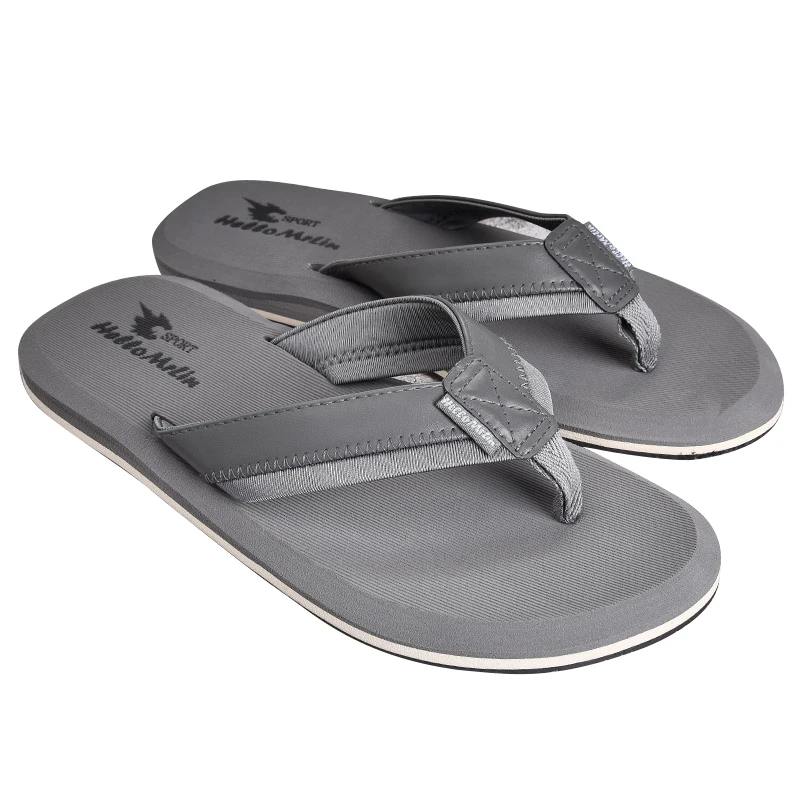 

PVC Summer Lightweight Leather And Polyester Upper Slippers Mens Beach Sandals Flip Flop